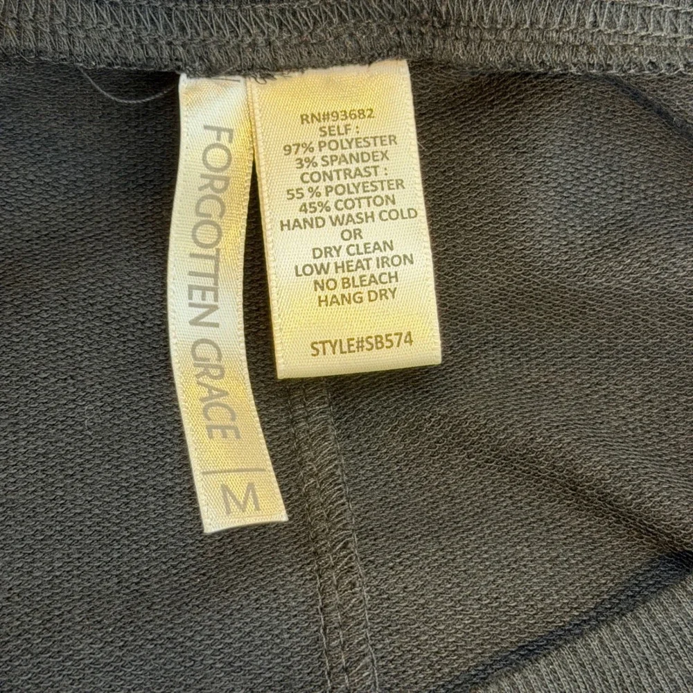 Forgotten‎ Grace Black Mixed Media Balloon Sleeve Sweatshirt SB574 Medium